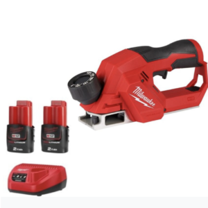Milwaukee 美沃奇 M12 BLP-202 - M12™ 無碳刷電刨 (2.0Ah電池 x 2 及充電器套裝)